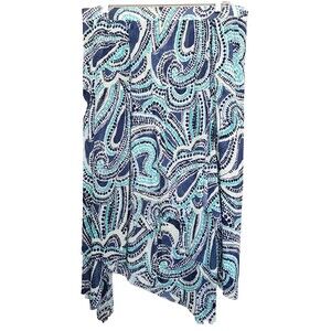 Chico's Feminine Mosaic Caren Mesh Asymmetric Layered Midi Skirt Size 3 (XL) NWT